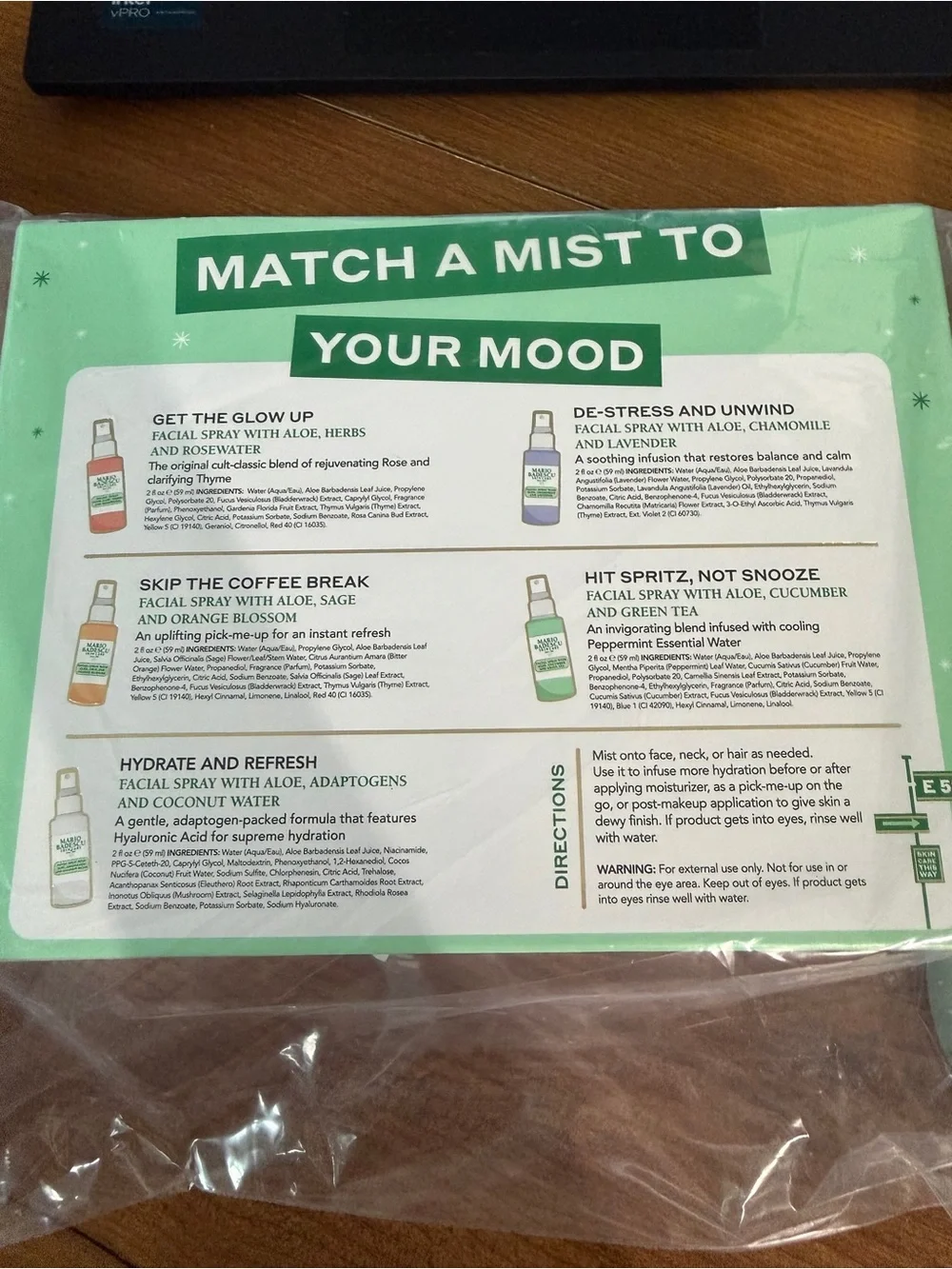 Mario Badescu Mini Mist Set - BNIB, 5 minis included!
